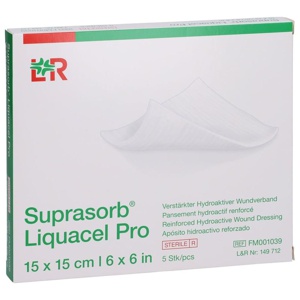 SUPRASORB Liquacel Pro 15x15 cm Kompressen Produktbild