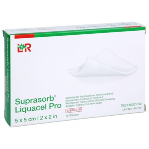 SUPRASORB Liquacel Pro 5x5 cm Kompressen Produktbild