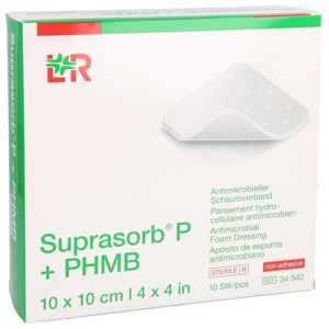 SUPRASORB P+PHMB Schaumverband 10x10 cm Produktbild