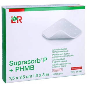 SUPRASORB P+PHMB Schaumverband 7,5x7,5 cm Produktbild