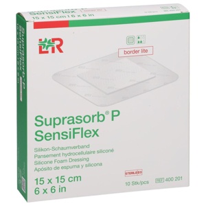 SUPRASORB P SensiFlex border lite 15x15cm Produktbild