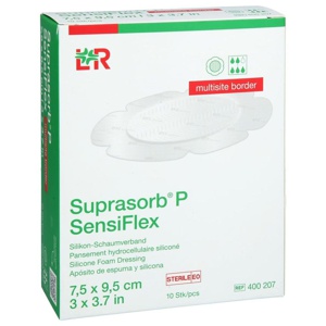 Suprasorb P Sensiflex multisite border 7,5x9,5cm, 10 St Verband Produktbild