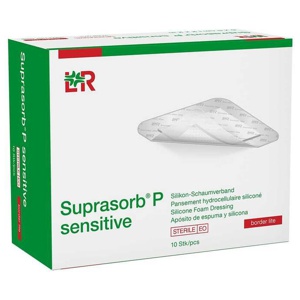 Suprasorb P sensitive PU-Schaumv.bor.lite 10x10cm Produktbild