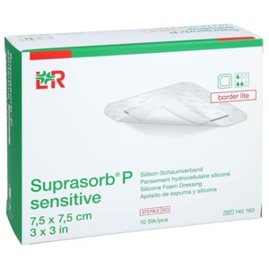 SUPRASORB P sensitive PU-Schaumv.bor.lite 7,5X7,5 Produktbild