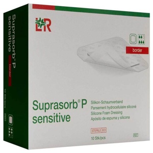 Suprasorb P sensitive PU-Schaumv.border 15x20cm, 10 St Verband Produktbild