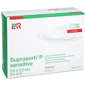 SUPRASORB P sensitive PU-Schaumv.border 7,5x7,5cm Produktbild