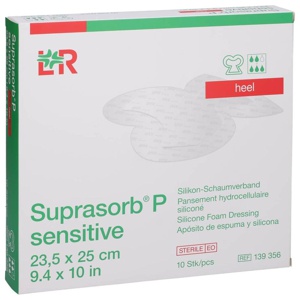 Suprasorb P sensitive PU-Schaumv.heel bor.23,5x25, 10 St Verband Produktbild