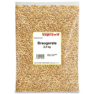 Supravit Braugerste - Ergänzungsfutter für Hühner und Tauben - energiereiches Zusatzfutter liefert wertvolle Kohlenhydrate - leicht verdaulich und gut verträglich 2,5 kg Produktbild