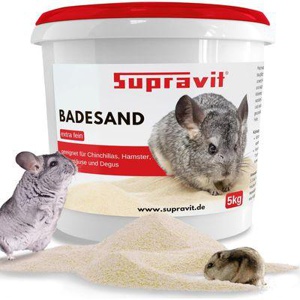 Supravit Chinchilla Sand fein – 5 kg Premium-Badesand für Chinchillas, Hamster & Co. Produktbild