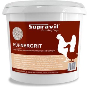 Supravit Hühnergrit Geflügelgrit 4 kg - Muschelkalk für Knochen - Futterkalk für Hühner Produktbild