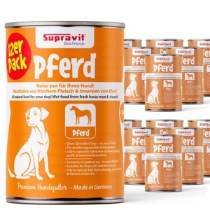 Supravit Hundenassfutter 12 x 410g Rind Produktbild