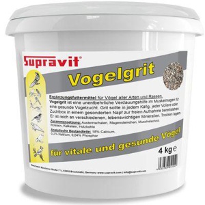 Supravit Vogelgrit – Grit für Vögel & Geflügel – Mineralgrit mit Calcium für Wellensittiche, Papageien, Nymphensittiche, Tauben & Hühner – Verdauungshilfe & Ergänzungsfutter 2,5 kg Produktbild