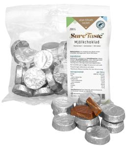 Sure Taste Mynt Mjölkchoklad Silverfolie 160 g produkt bild