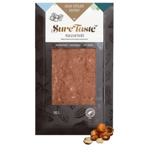 Sure Taste Chokladkaka Hasselnöt 90 g produkt bild