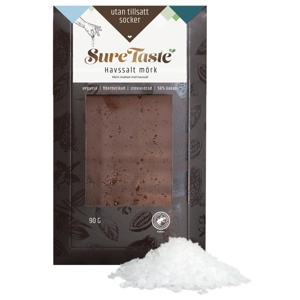 Sure Taste Chokladkaka Mörk Choklad Havssalt 90 g produkt bild