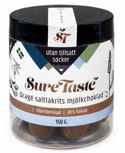 Sure Taste Saltlakrits mjölk choklad 150 g produkt bild