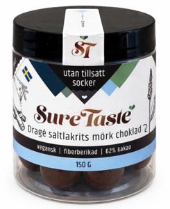 Sure Taste Saltlakrits Mörk Choklad 150 g produkt bild