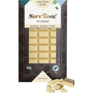 Sure Taste Vit choklad 90 g produkt bild