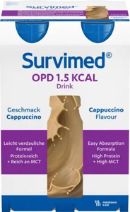 Survimed OPD 1,5 kcal Drink Cappuccino 4x200 ml produktbilde
