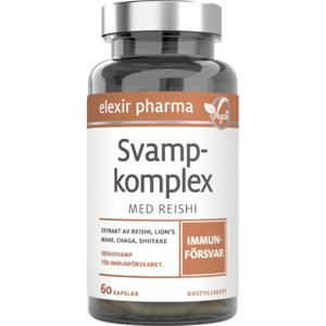 Elexir Pharma Svampkomplex med Reishi 60 kapslar produkt bild