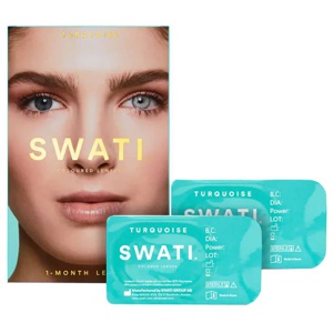 SWATI Cosmetics 1 måneds Kontaktlinser Turquoise produktbillede