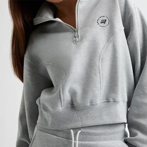 Sweatshirt Zip Grå produkt bild