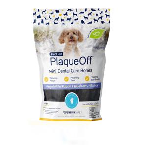 Swedencare PlaqueOff Mini Dental Bones Blueberry 20 st produkt bild