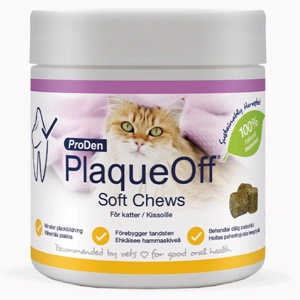 Swedencare PlaqueOff Softchews tyggetabletter til kat - 120 stk. produktbillede