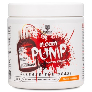 Swedish Supplements Bloody Pump Peach Mango 300 g produktbillede