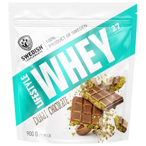 Swedish Supplements Lifestyle Whey Dubai Chocolate 900 g produkt bild
