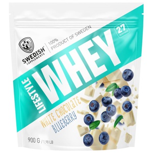 Swedish Supplements Lifestyle Whey White Chocolate Blueberry 900 g produkt bild