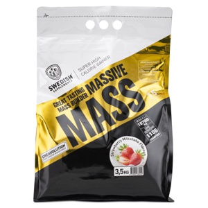 Swedish Supplements Massive Mass 3.5 kg Strawberry Milkshake produktbillede