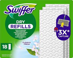 Swiffer Dry Torra Rengöringsdukar för Golv 18 st produkt bild