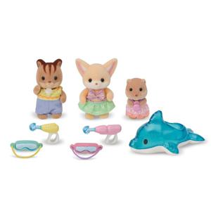 Sylvanian Families Trillingarna vid simbassängen produkt bild