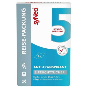 SyNeo 5 Antitranspirant Reise-Packung unisex Tücher, 8X2.5 ml Tücher Produktbild