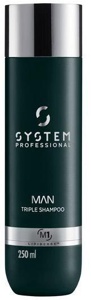 System Professional Man Triple Shampoo 250 ml produktbillede