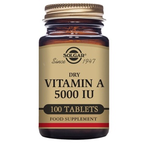 Tørret A-vitamin, 5000 IE 100 tabletter produktbillede