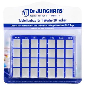 TABLETTENBOX 1 Woche 28-Fächer Schiebedeckel Produktbild