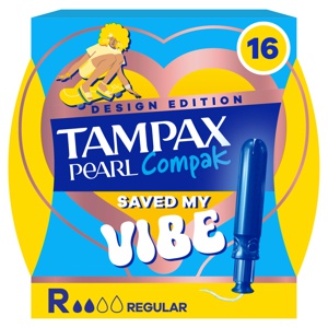 Tampax Compak Pearl Regular Tampon SP 16 pcs produktbillede