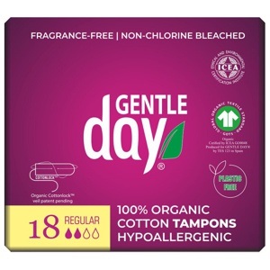 Tamponger bomull regular 18 st Gentle Day produkt bild