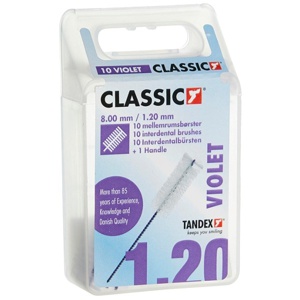 Tandex Classic Mellemrumsbørste Violet 10 stk produktbillede