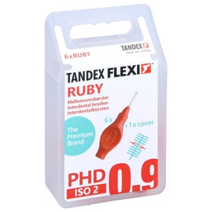 Tandex Flexi Interdentalbürste ruby red PHD0.9 / ISO2, 6X1 St Zahnbürste Produktbild