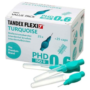 Tandex Flexi Interdentalbürste turquoise PHD0.6 / ISO0, 25X1 St Zahnbürste Produktbild
