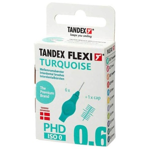 Tandex Flexi Interdentalbürste turquoise PHD0.6 / ISO0, 6X1 St Zahnbürste Produktbild