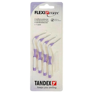 Tandex Flexi max Zahnbürs.purple 0,8mm konisch, 4 St Zahnbürste Produktbild