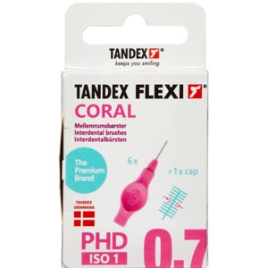 Tandex FLEXI Mellemrumsbørste - CORAL 6 stk. produktbillede