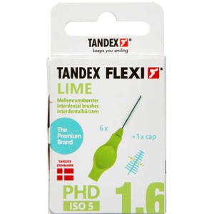 Tandex FLEXI Mellemrumsbørste - LIME 6 stk. produktbillede