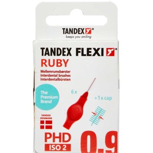 Tandex FLEXI Mellemrumsbørste - RUBY 6 stk. produktbillede
