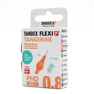 Tandex FLEXI Mellemrumsbørste - TANGERINE 6 stk. produktbillede
