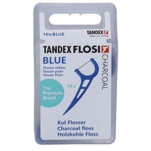 Tandex Flosi Flosser Blå tandtråd - 10 stk. produktbillede